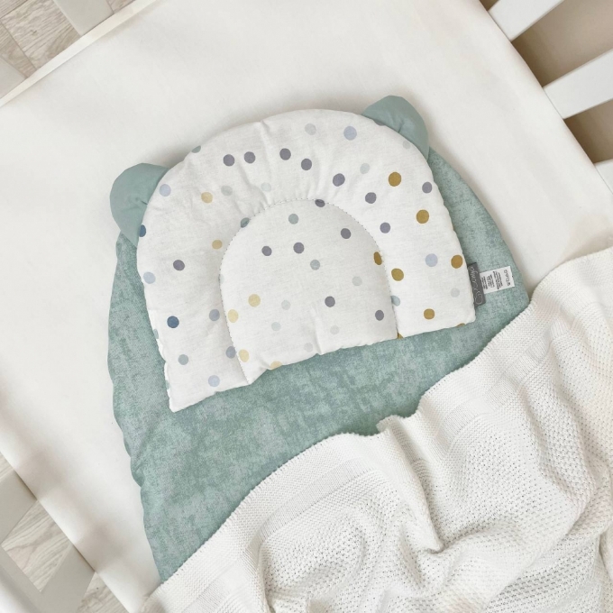 Cearsaf pentru carucior bebe copii impermeabil, Marble menta (2)